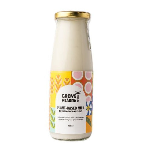 Browns Grove & Meadow Plant- Based Milk (Cashew Coconut oat) 420ml.